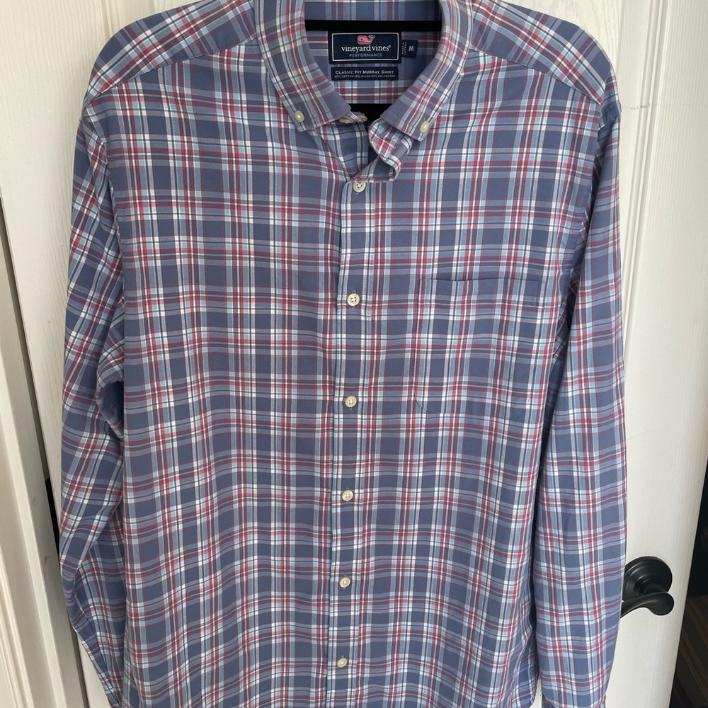 Vineyard Vines Men's Blue Plaid Shirt